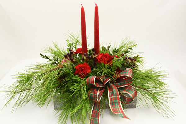 Christmas Centerpiece with Candles